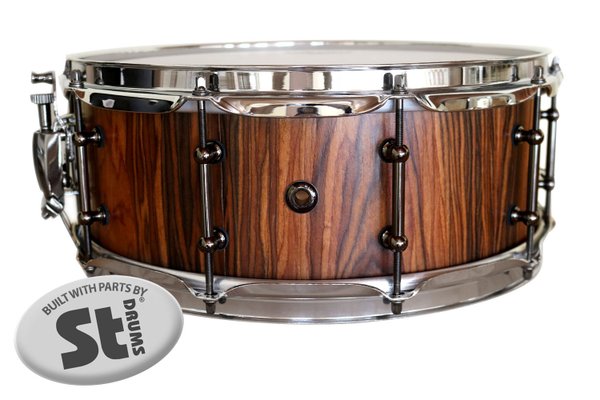 14x5,5" Rosewood Black Chrome Snare
