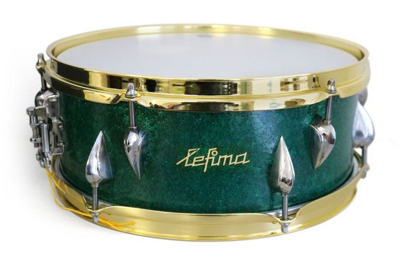13x5" Lefima Green Glitter Restomod Snare